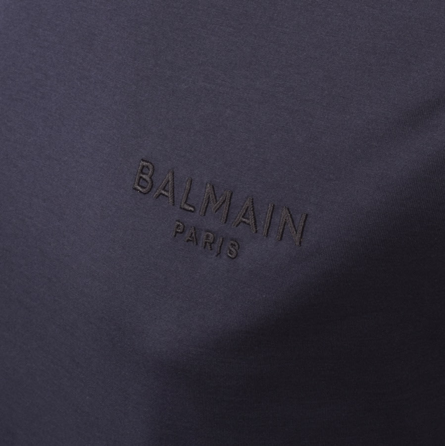 Alternative Image for ProductBalmain Logo LS T Shirt Dark Blue3
